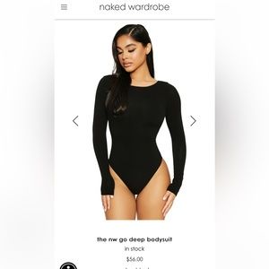Naked Wardrobe open back bodysuit